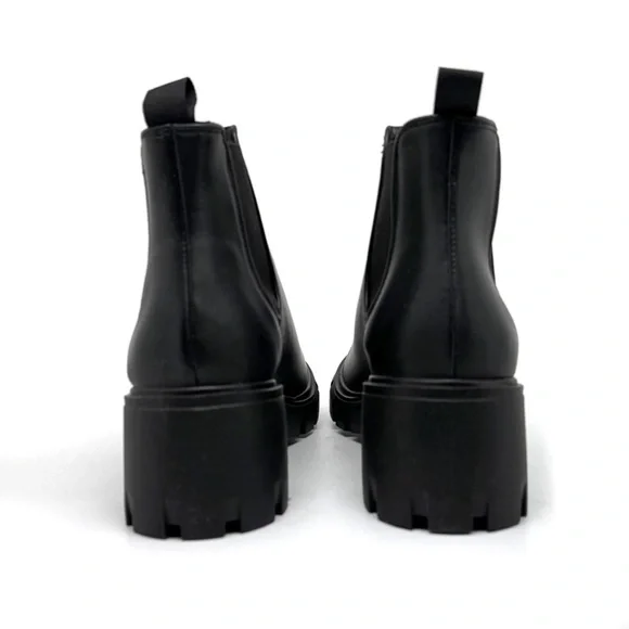 Steve Madden Howler Bootie Black Chunky Heel Combat Boots Size 8.5 - Picture 7 of 12